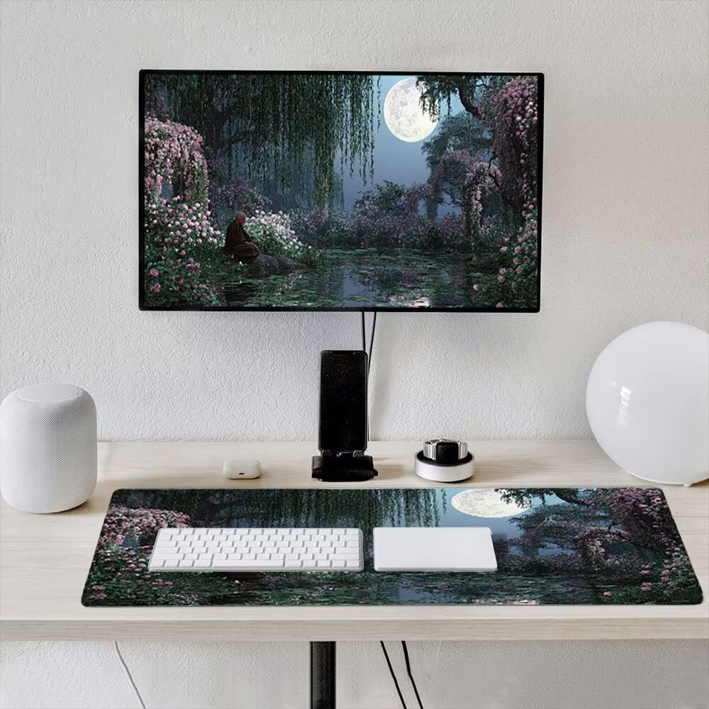 Podkładka pod mysz dla graczy, 2000 x 1000 mm XXL podkładka pod mysz do gier duża, zmywalna klawiatura biurowa mata antypoślizgowa gumowa wodoodporna zszyte krawędzie, gracz komputer PC, starzec
