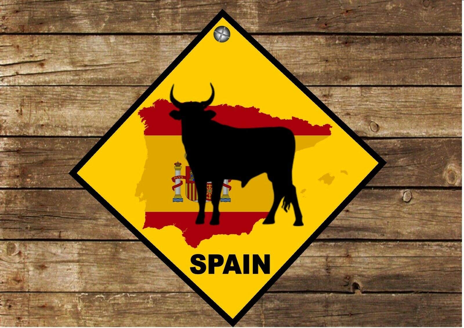 Epochsign Z-#661 Metal Tin Sign Spanish Hanging Wall Plaque Sign Spain Sign Man Cave Sign Sign 12X12 Inches
