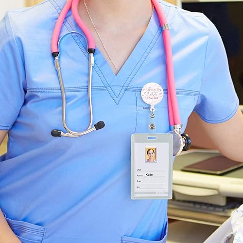 Miniatura 3 de Carrete de insignia, retráctil para tarjeta de identificación con clip de cocodrilo, clip decorativo en soporte de tarjetas.