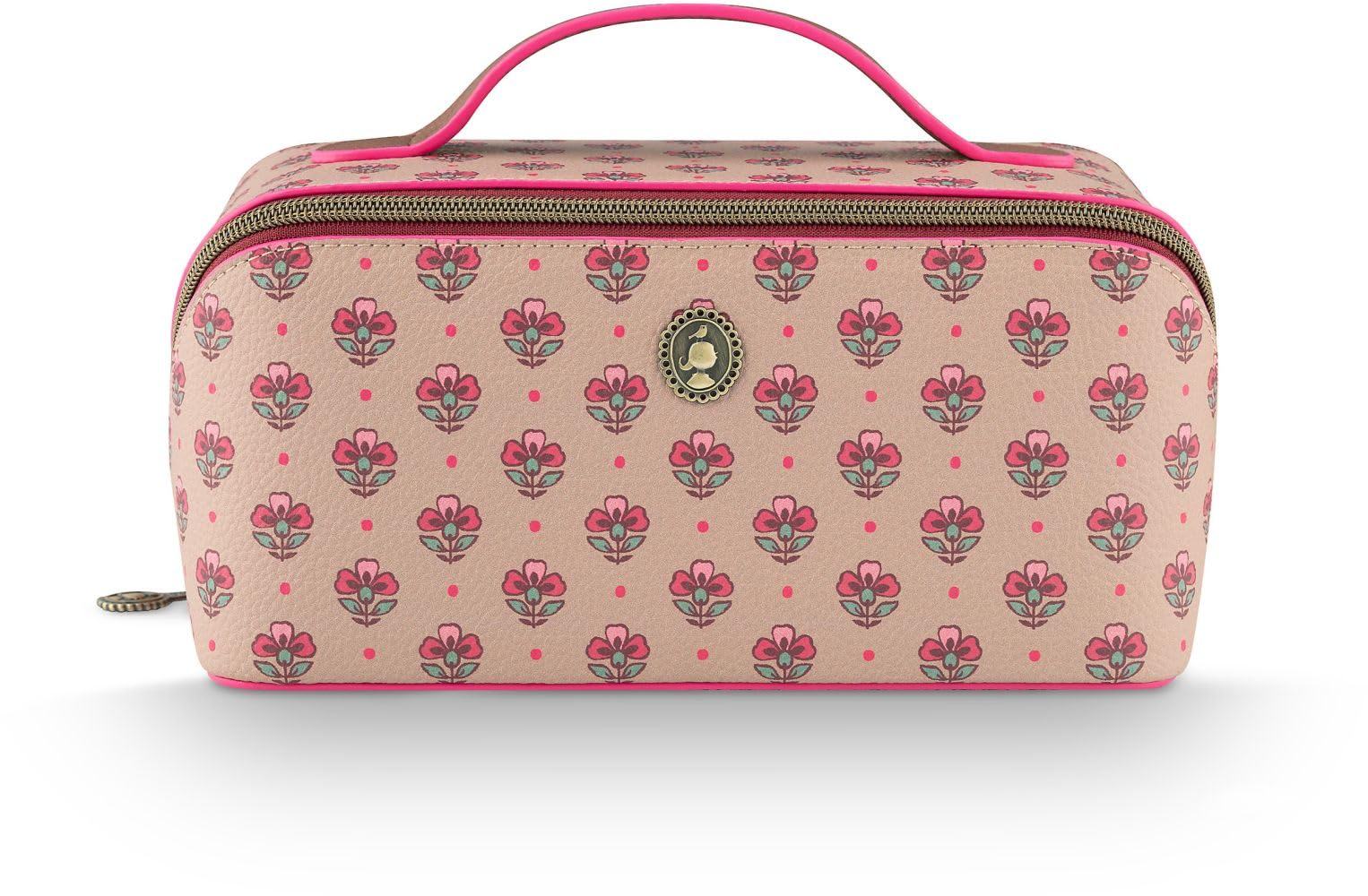 Pip Studio Cyrille Cosmetic Bag Medium Jaipur Flower Sand-Pink 23.5x10.
