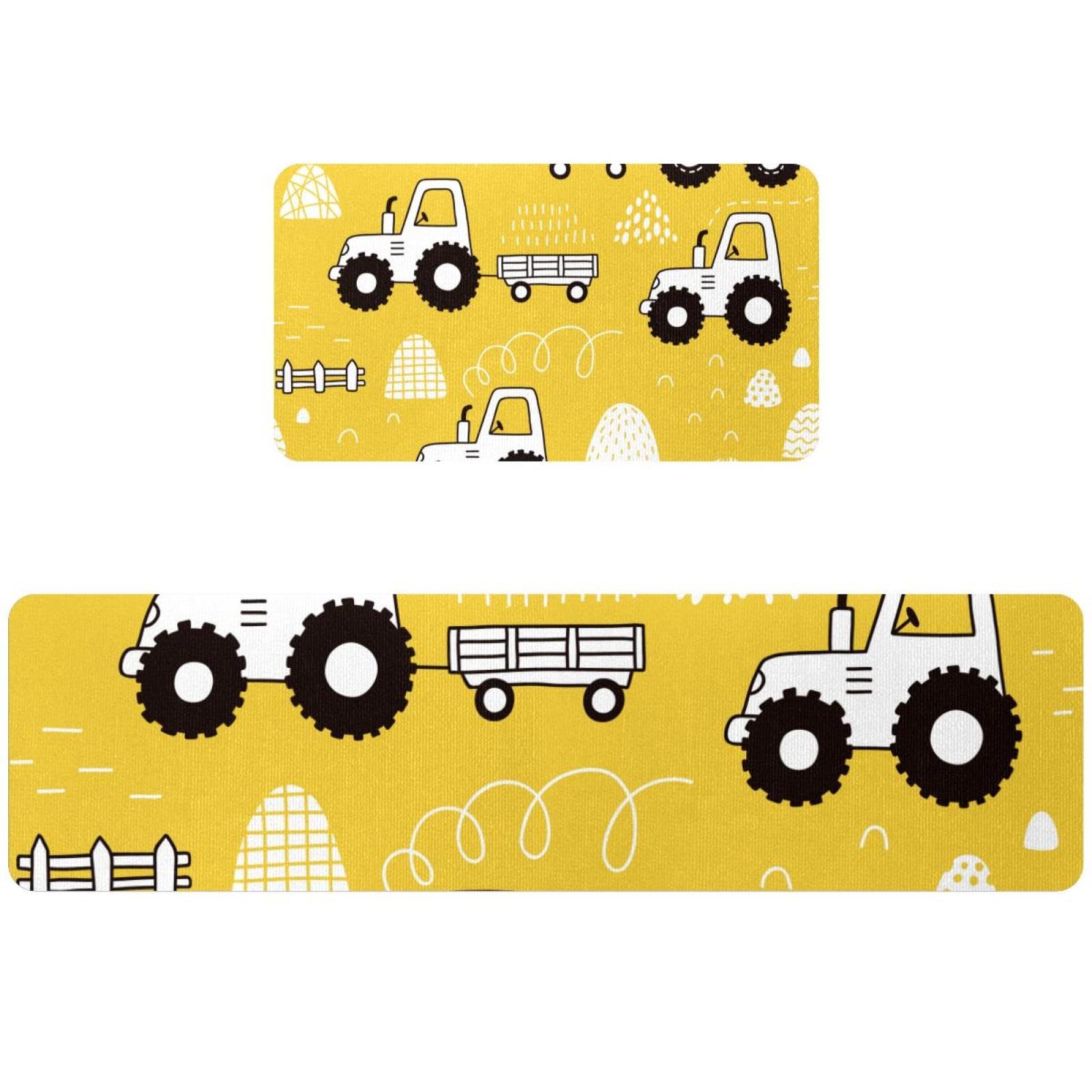 Tapis de cuisine tracteur lot de 2 antidérapant et absorbant