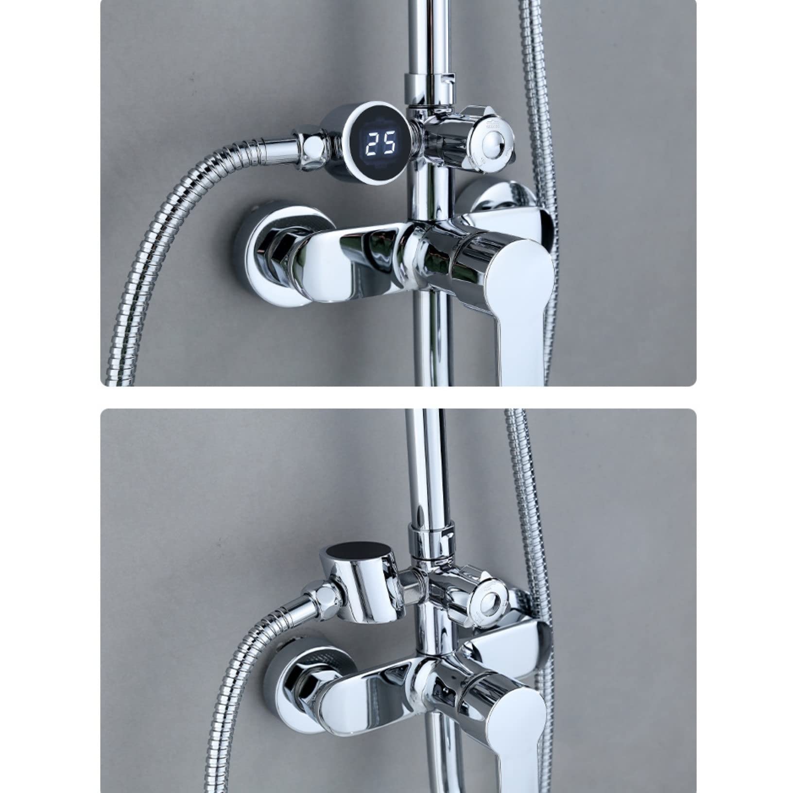 Termometr Do Wody Do Kąpieli Dla Niemowląt, Termometr Do Prysznica 5~85 ℃, Cyfrowy Wyświetlacz Temperatury Prysznica LED Do Domowej Łazienki W Kuchni (Color : Silver, Size : 45 * 60 * 45mm)