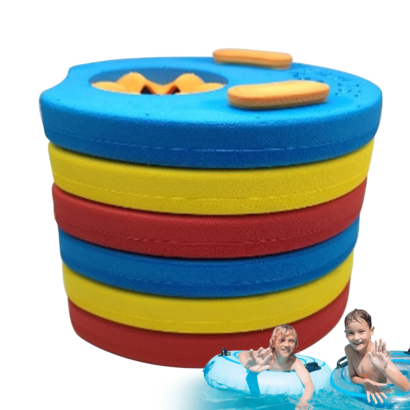 6 pulseras para nadar, discos de espuma EVA flotantes para el entrenamiento, para niños, discos para piscinas, playas, estanques