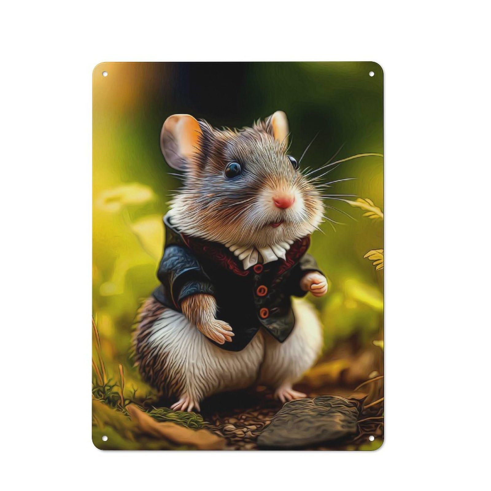 Mouse Vintage Tin Sign 40x30cm for Café Or Home Bar, with Clear Vintage Wall Decor Character