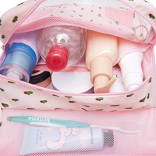 Miniatura 3 de Neceser de viaje colgante organizador de maquillaje y productos cosméticos para mujer y niña impermeable E-Cactus, F-Beige, V-negro, Azul (Blue