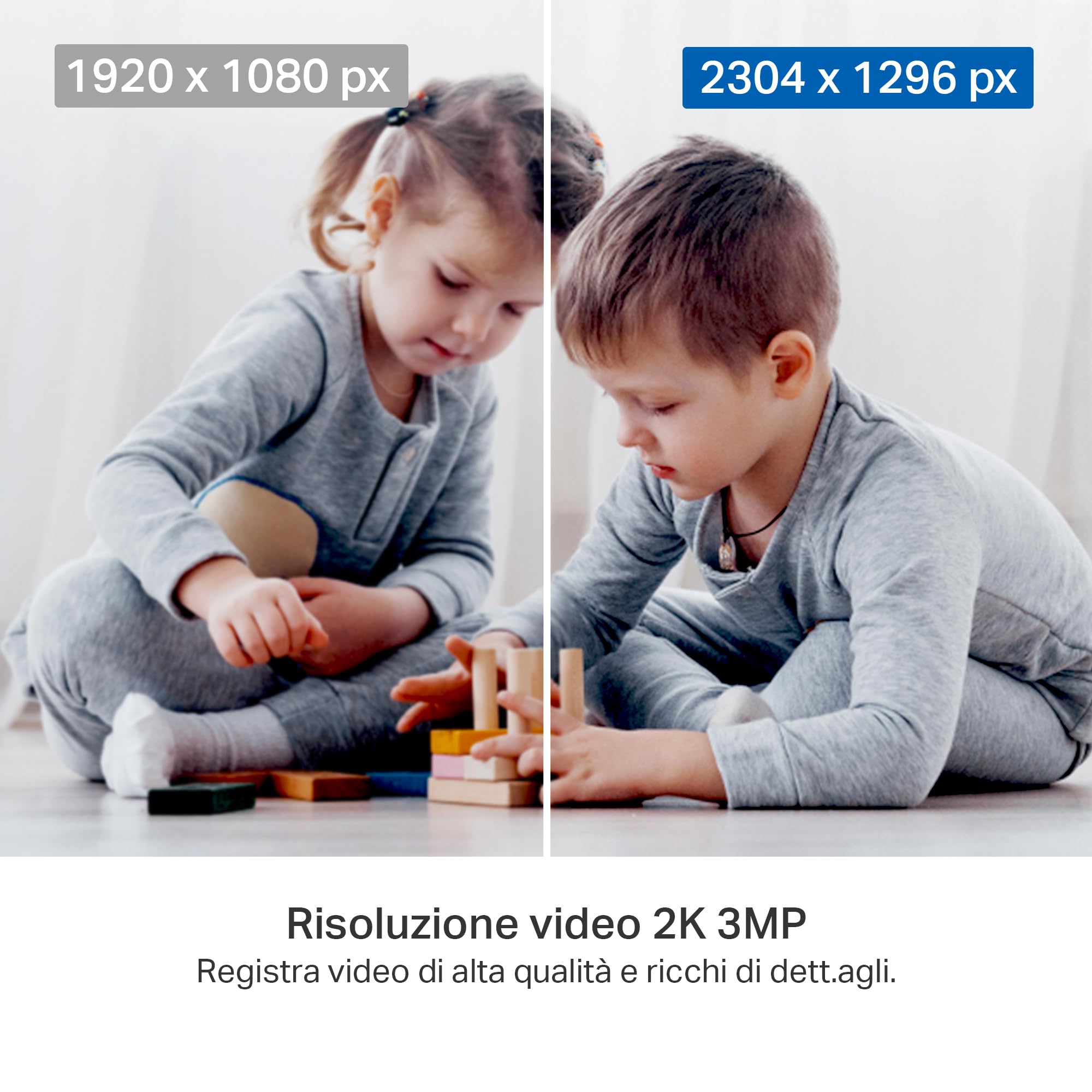 Tapo C211 Telecamera Wi-Fi Interno 2K 3MP Videocamera Sorveglianza Visione Notturna Alexa Google Assistant