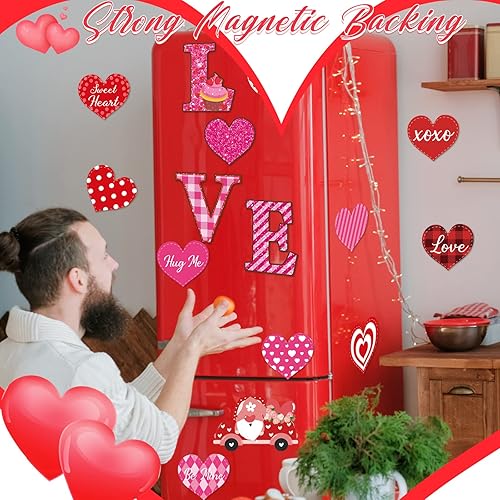 Miniatura 5 de Decoración de puerta de garaje para el día de San Valentín calcomanías magnéticas para nevera propuesta decoración de puerta de crucero magnético