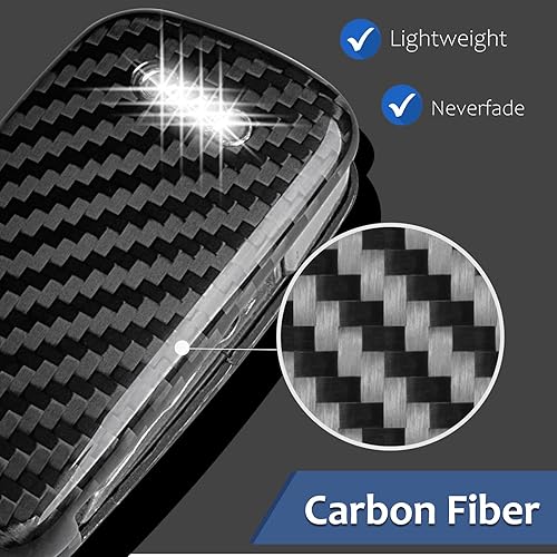 Miniatura 4 de T-carbon - Funda de fibra de carbono real para llavero con cordón, funda protectora para llave T-carbon para Audi A1 A3 A4 A6 A8 Quattro Q2 Q7 R8