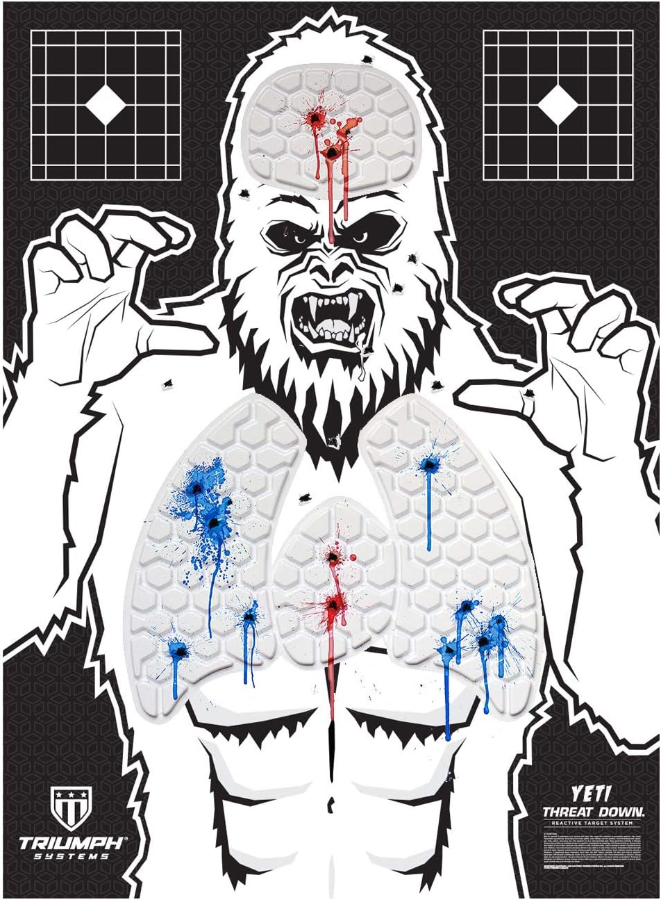 Threat Down Bleeding Targets - Reactive Target - Shooting Target - Reactive Splatter Target - Targets for Shooting