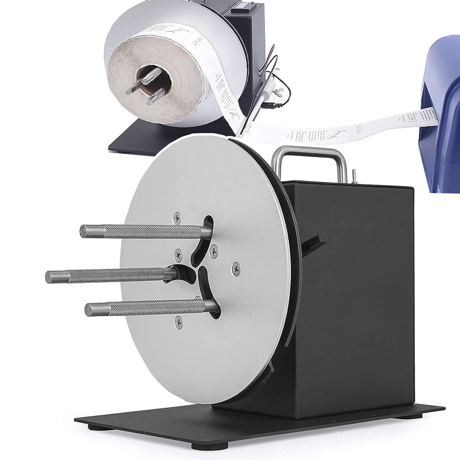 Rebobinadora de etiquetas automática, diámetro de 185 mm, rebobinadora de etiquetas bidireccional con núcleo interno de 1 a 3 pulgadas, velocidad ajustable de 0 a 8 pulgadas por segundo, ancho de 100