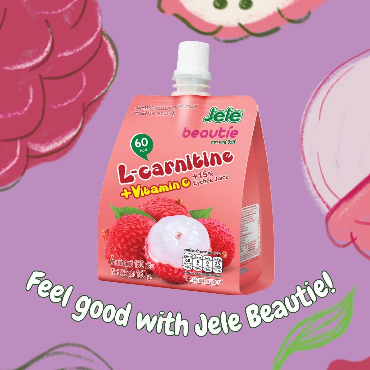 jele beautie l carnitine Jual L-Carnitine and Vitamin C 140g Jele BeautIe Lychee + L-Carnitine
