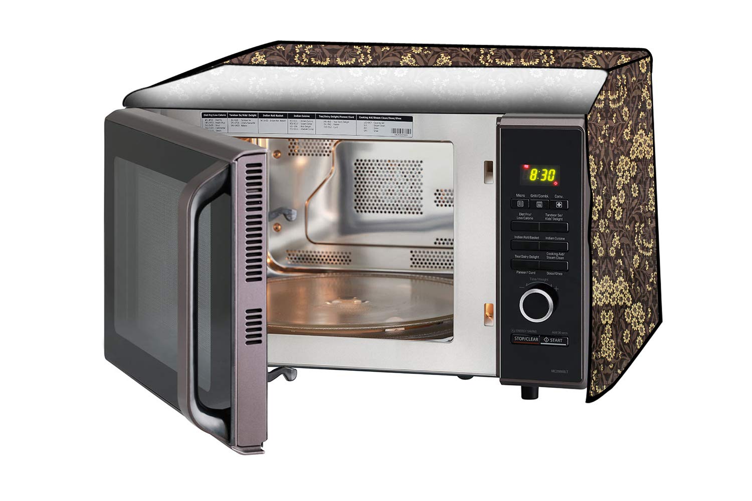 Microwave Oven Cover - Stylish Lattice Grey -30 Microwave Oven Cover - Stylish Lattice Grey -30