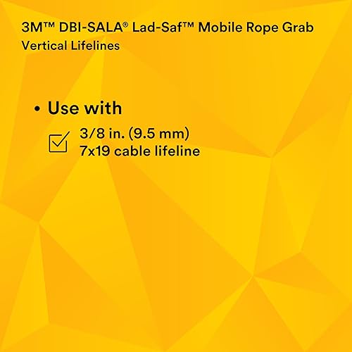 Miniatura 10 de 3M DBI-SALA 5000338 Componente vertical del sistema, agarrador manual de cable para uso en cable de 3/8" (9,5 mm) 7x19 línea de vida, plata