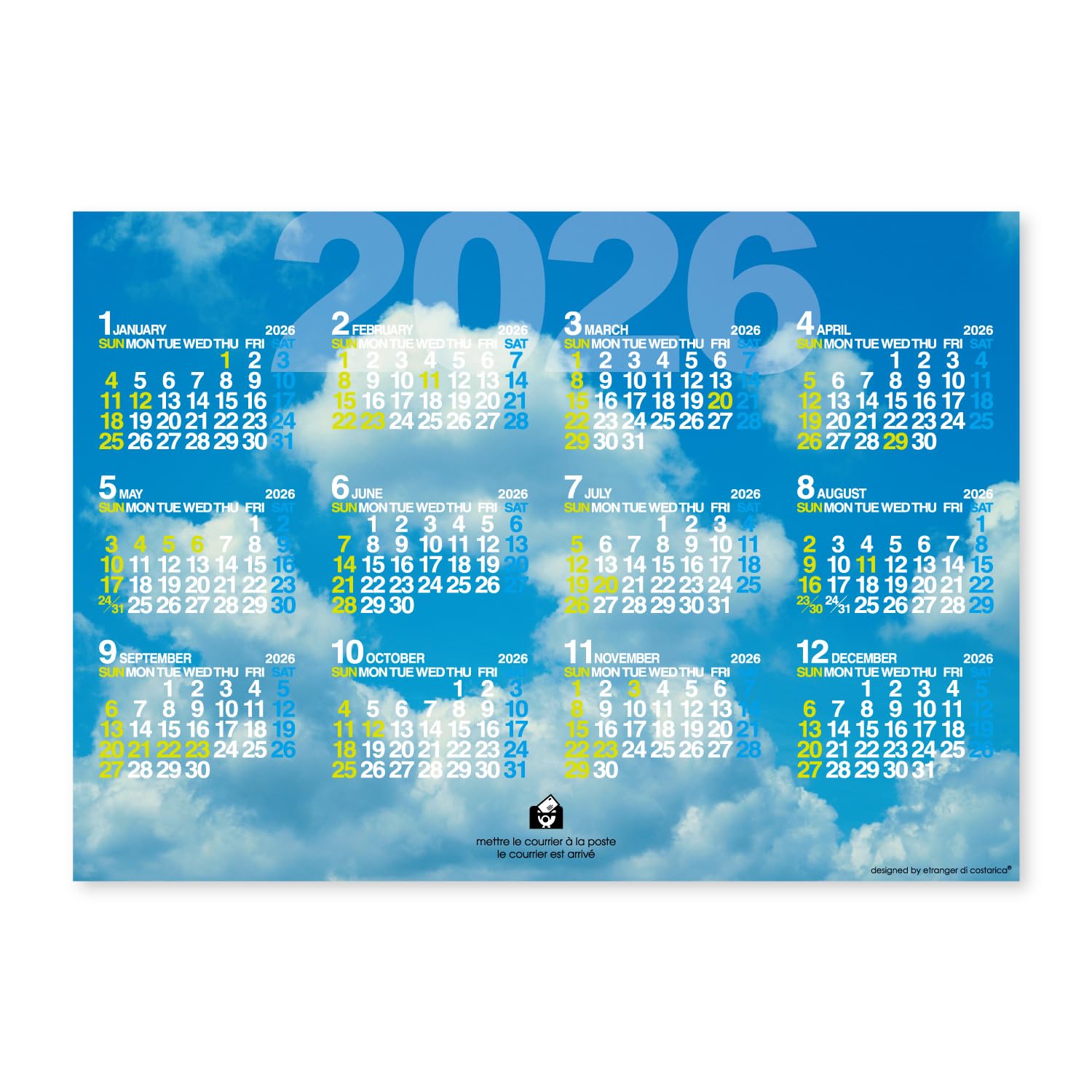 Amazon.co.jp: etranger di costarica 2026年 カレンダー 壁掛け