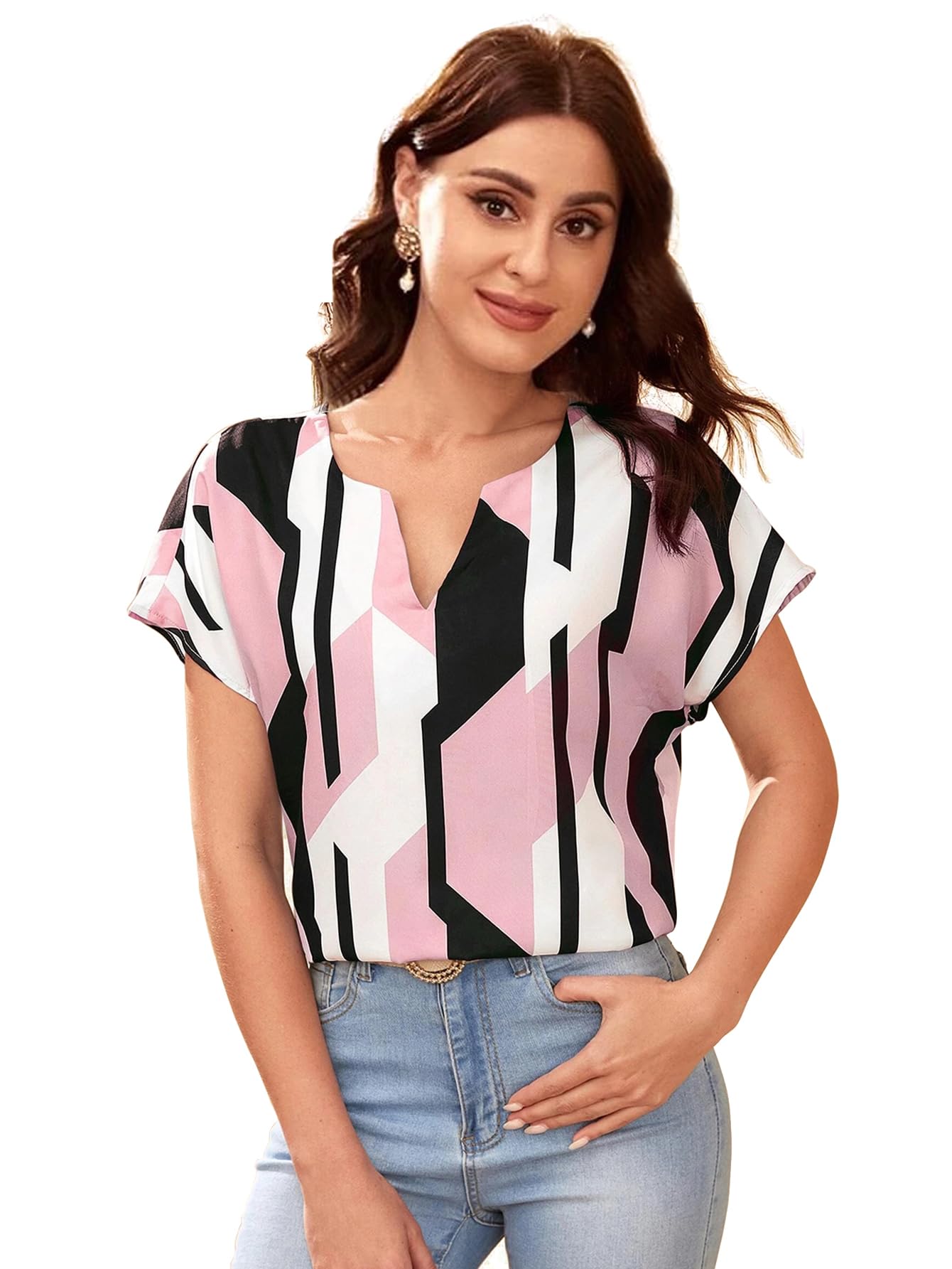 Women's Solid Regular Fit, T-Shirt, Stylish Top, Soft and Comfy Fabric has Some Stretch