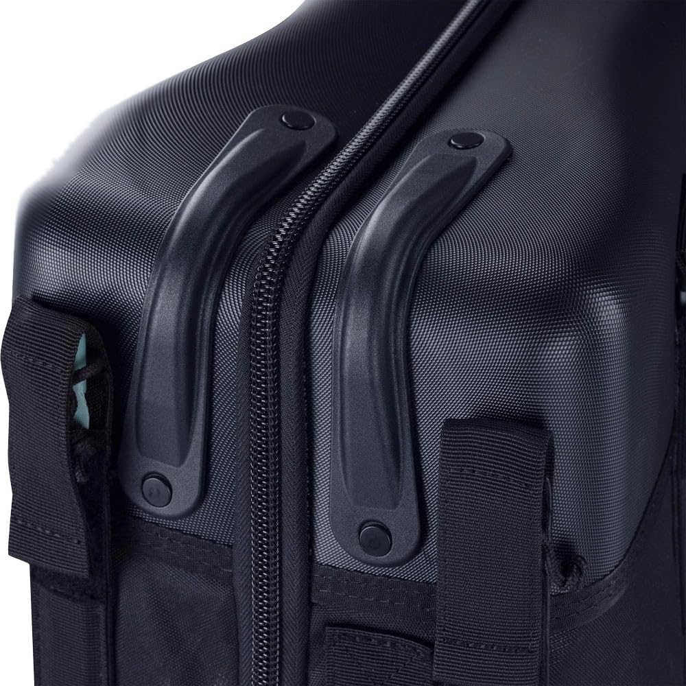EVOC ROAD BIKE BAG PRO Walizka rowerowa (składana torba transportowa na rowery szosowe i triathlonowe, bez kokpitu i siodełka, CLIP-ON WHEEL 3.0, maks. rozstaw osi 112 cm, z BIKE STAND PRO)