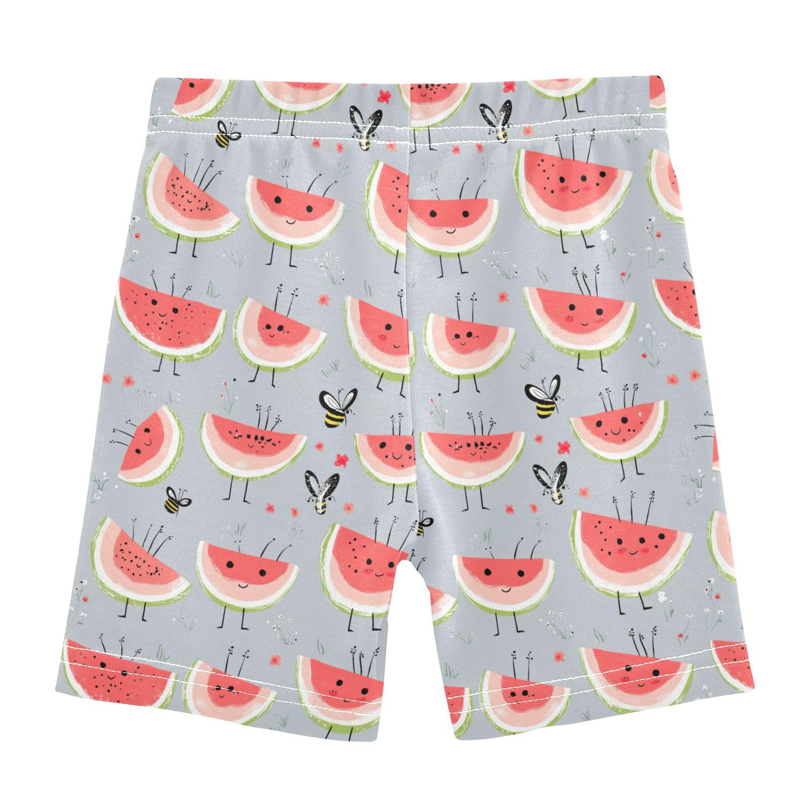 Caihoyu Teen Girls Shorts Elastic Cotton Compression Shorts Rash Guard Under Skirt 10T Funny Watermelon Fruit