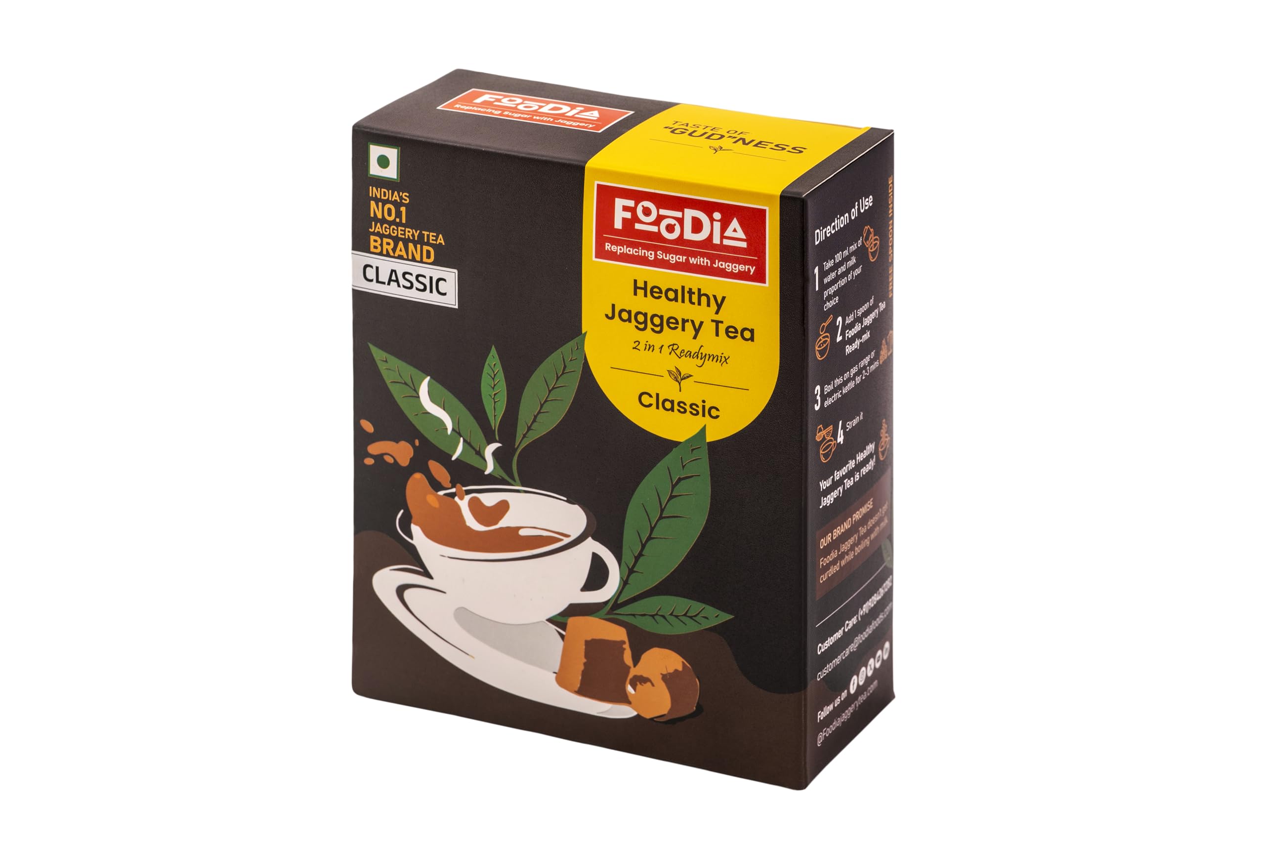 FOODIA Jaggery Plain Tea Box (250gm) Classic Pack (B0D6BRTZWJ) Amazon Price History, Amazon Price Tracker