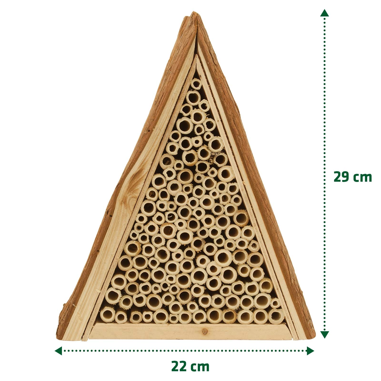 GARDIGO® Abri et Ruche pour Abeilles Solitaires en Bois Naturel; Hôtel Maison, Nichoir Abeilles Maçonnes Sauvages; Pollinisation Jardin; Made in Germany