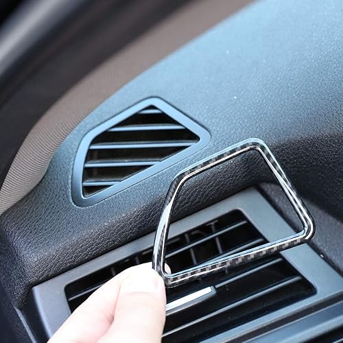 Miniatura 1 de CHEYA - Marco de ventilación de plástico ABS para salpicadero de coche, accesorios para BMW X5 X6 E70 E71 2008-2013, conducción a la izquierda