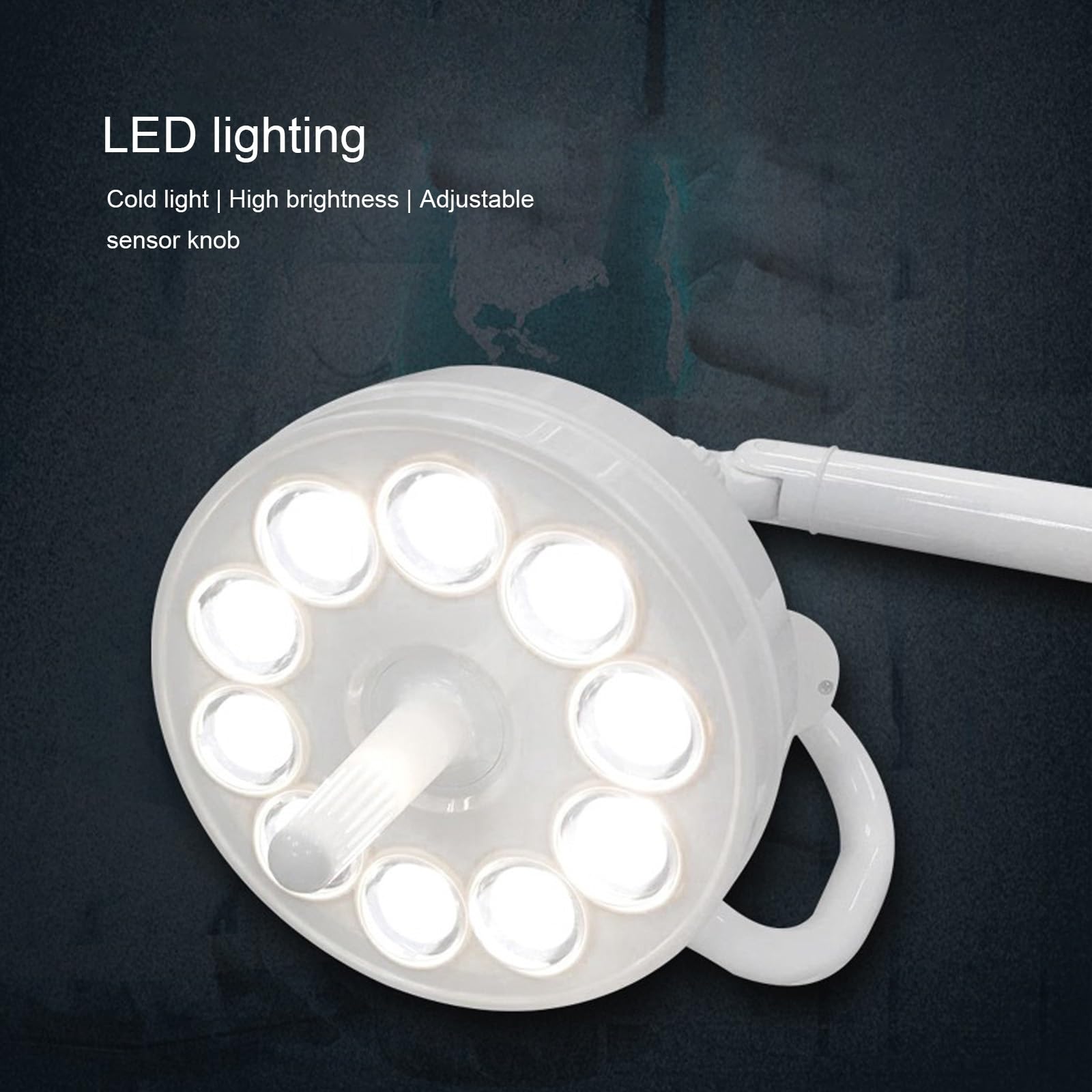 30W Lampa Ścienna do Badań Chirurgicznych z 10 Żarówkami, Lampa Ścienna do Badań Bezcieniowych z Przełącznikiem Czujnika, do Kliniki Chirurgicznej i Szpitala dla Zwierząt