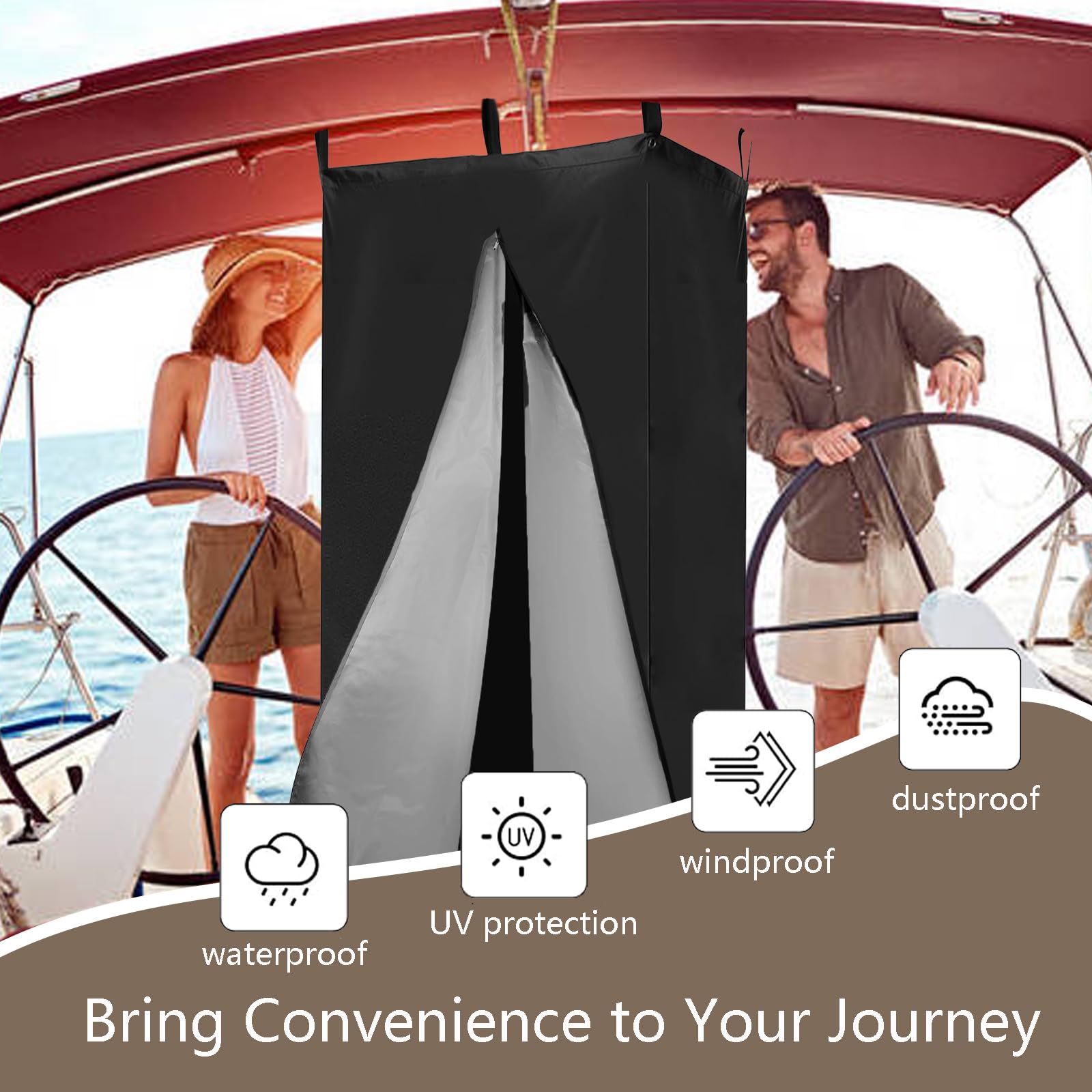 IMSFQFWL Portable Privacy Tent For Boats Changing Room Hanging Tent Privacy Curtain