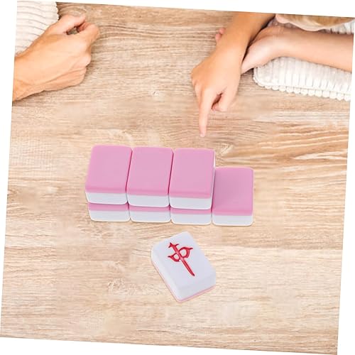 Miniatura 3 de Totority 1 Set Mini Mahjong Mini Mahjong Chino Tradicional Mahjong Chino Mahjong Juegos Mahjong Juego de Azulejos Mini Juguetes Americano Mahjong