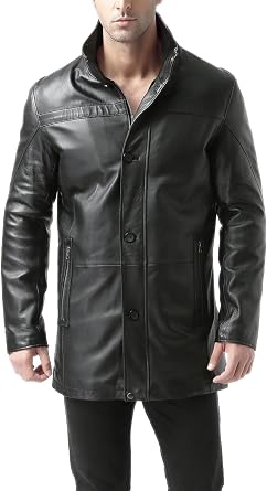 BGSD Men Chad New Zealand Lambskin Leather Car Coat