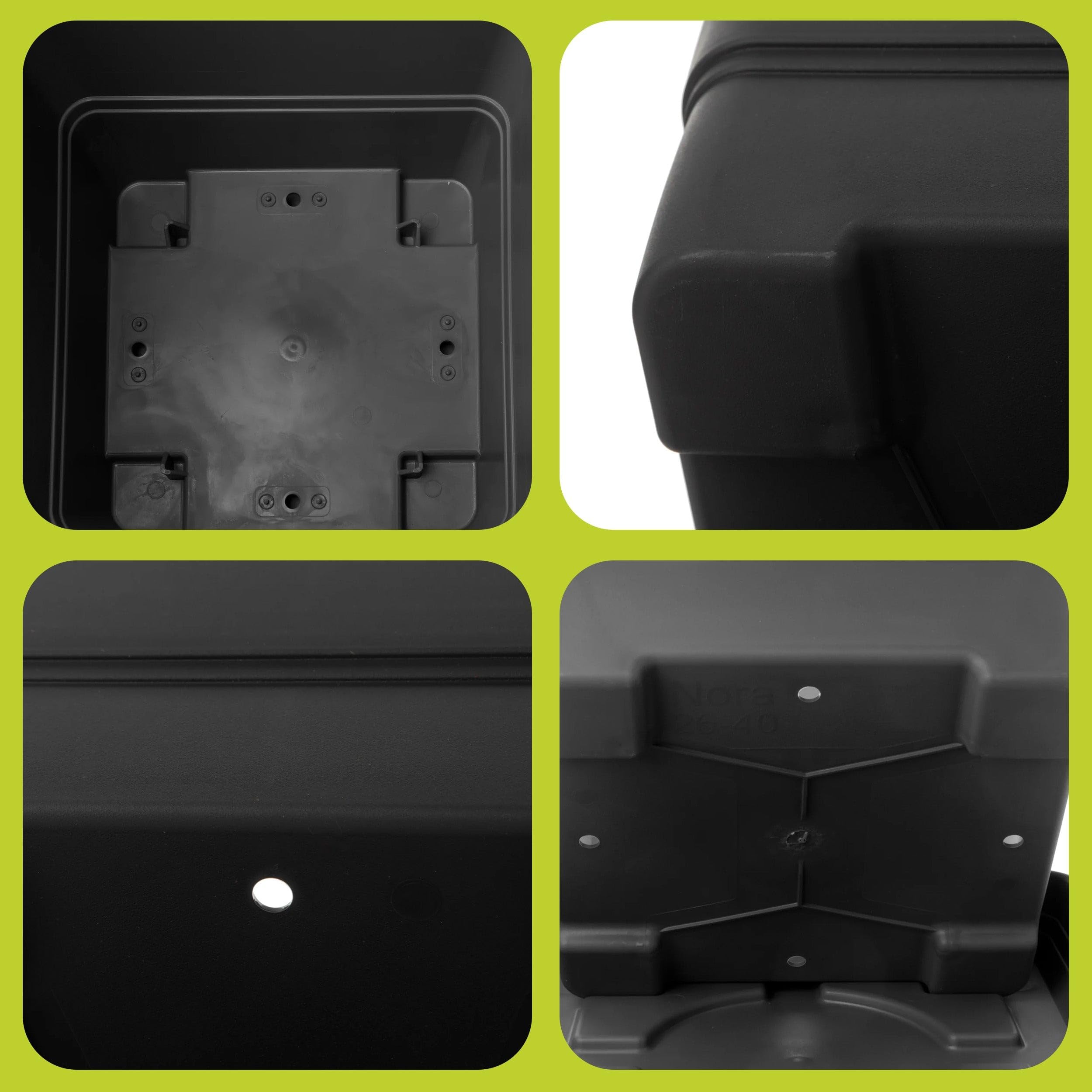 2friends 10er Set Blumenkübel groß außen 40x40cm - Pflanzkübel Anthrazit mit Untersetzer - Blumentopf 40 cm Durchmesser - Premium Kunststoff - Frostsicher & UV-beständig - Stapelbar - Made in Germany