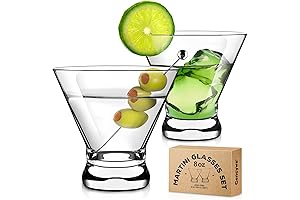 Martini Set: Handcrafted Cocktail Glasses for Elevated Sipping