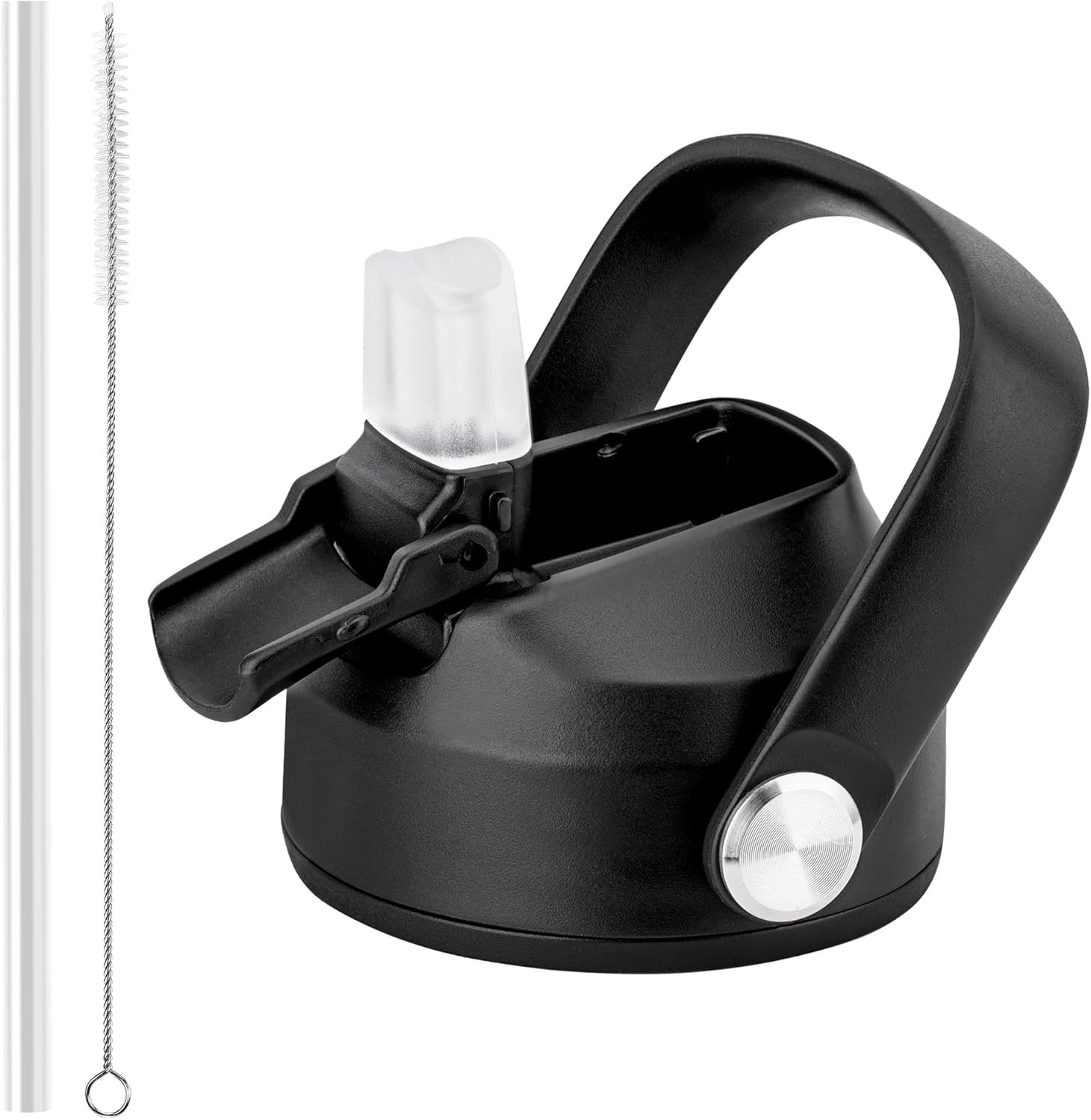 Straw Lid with Silicone Nozzle for Hydro Flask/Thermoflas/Iron Flask/Takeya/simple modern and more 12-64 oz 2.28"Wide Mouth Bottles,Water Bottle Accessories 1 Pack