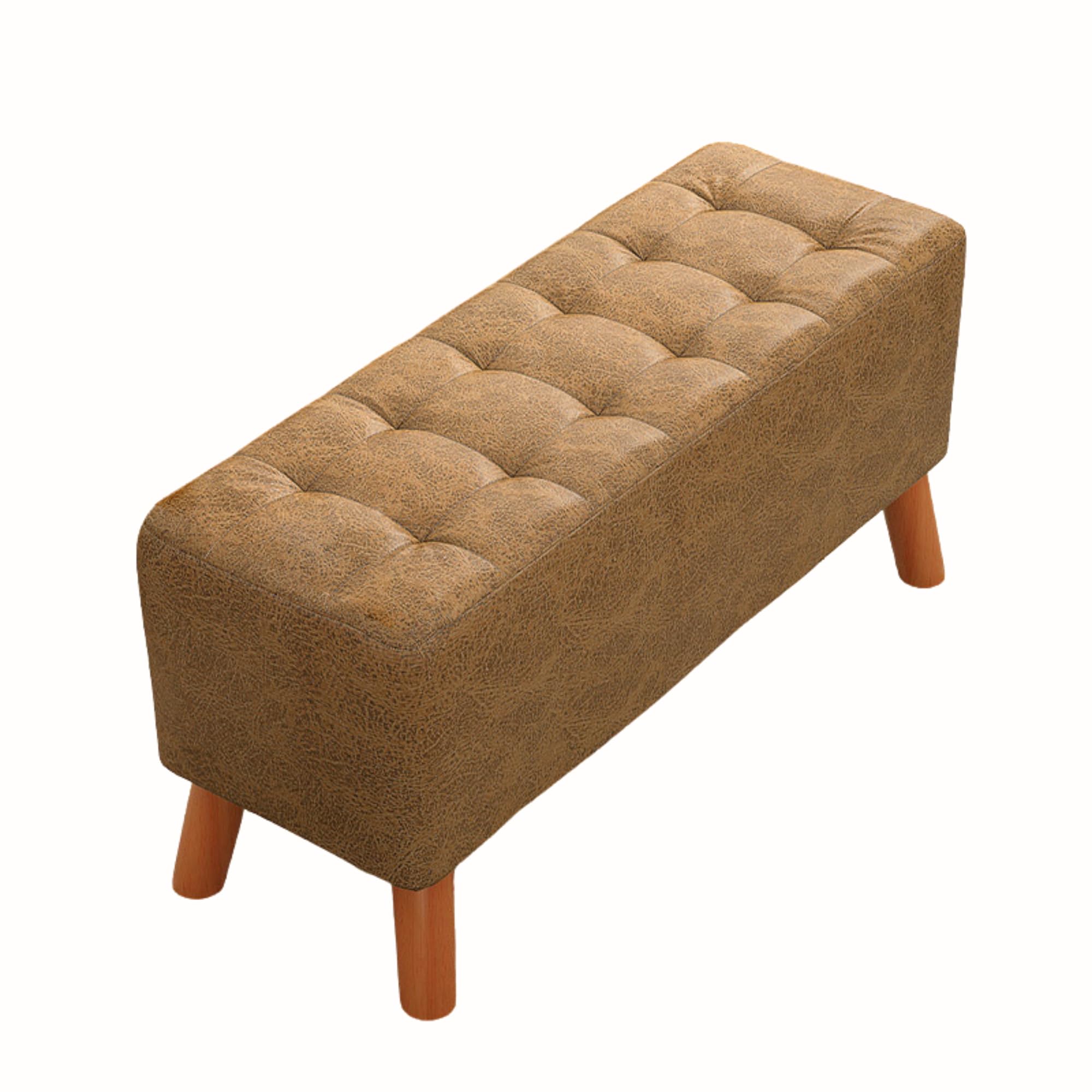 MAGIC SELECT 𝗕𝗮𝗻𝗰𝗼 𝗱𝗲 𝗧𝗼𝗰𝗮𝗱𝗼𝗿. Taburete Acolchado para Recibidor. Asiento Reposapiés para Hogar. Banqueta Tapizada con Patas Antideslizantes.80x34x28cm.