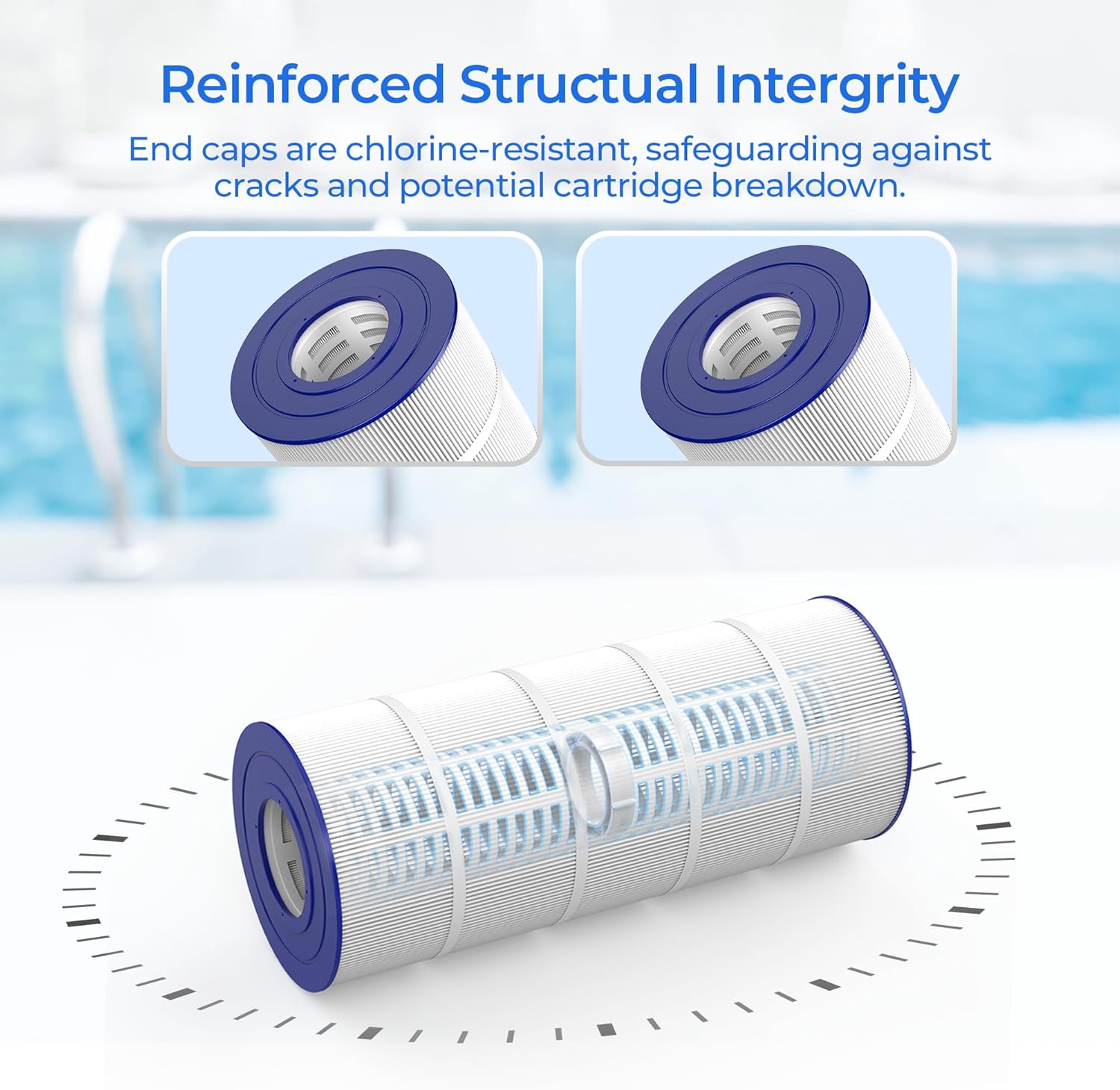 CX150XRE Pool Filter Cartridge, Compatible with Hayward CX150XRE, CS150E, Hayward SwimClear C150S, Pleatco PA150S, PA150S-EC, Ultral-D4, Unicel C-9441, 1 Pack