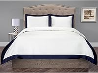 Vista 11 de Hotel Luxury - Juego de funda de edredón de 3 piezas de doble tono, 800 hilos, 100% algodón orgánico colección de ropa de cama premium Super King