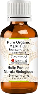 Greenwood Essential Pure Organic Marula Oil (Sclerocarya birrea) 100% Natural Therapeutic Grade Cold Pressed for Personal Care 15ml (0.50oz)