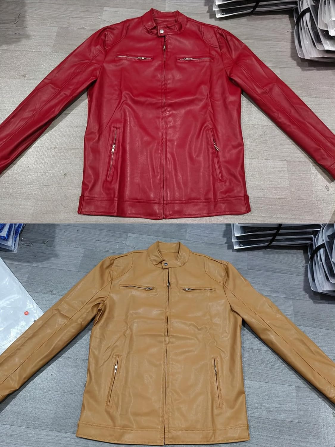 WSLCN Jaqueta masculina de couro sintético, jaqueta bomber em promoção! Veja a oferta e mais achadinhos de Jaquetas & Casacos 2 Hoje é o melhor dia para comprar WSLCN Jaqueta masculina de couro sintético, jaqueta bomber com aquele preço maroto! Promoção! Aproveite a oferta! 2