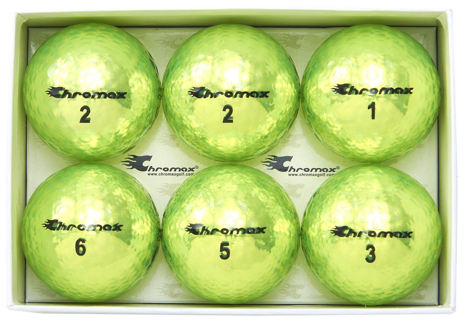 Chromax Metallic M5 Colored Golf Balls (Pack of 6)