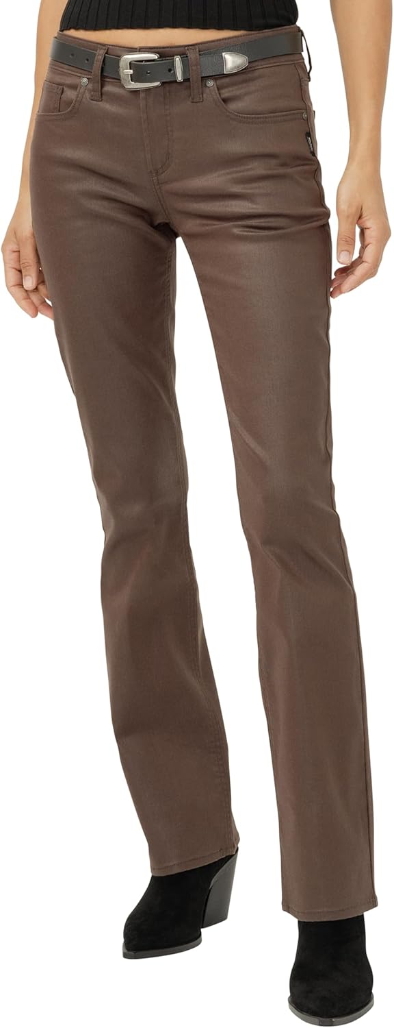 Silver Jeans Co. Women’s Suki Mid Rise Curvy Fit Slim Bootcut Jeans