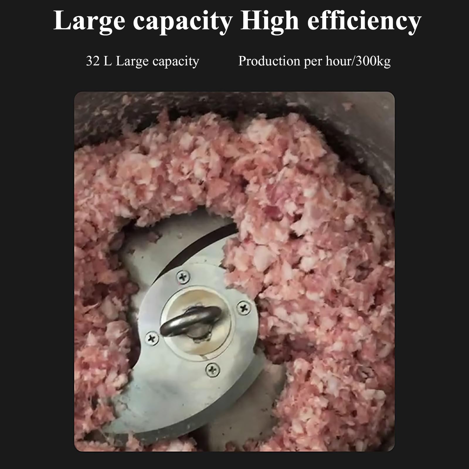 Procesador de alimentos, licuadora universal de verduras y frutas, acero inoxidable, capacidad de 32 L, rotación de 90°, función de sincronización y parada de emergencia, salida de 300 kg por hora