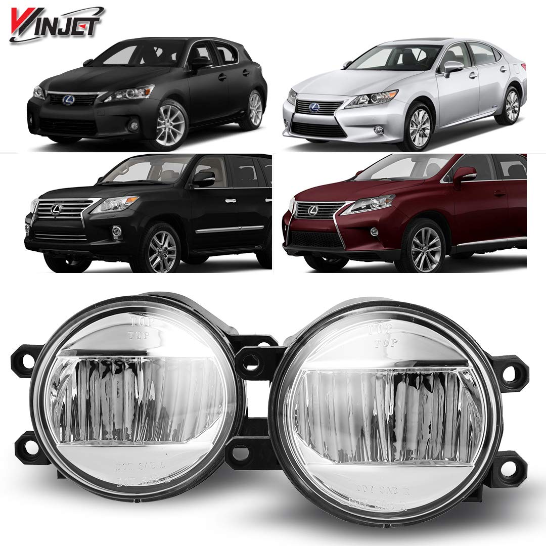 Winjet WJ30-0458-09 LED Fog Light Replacement, 1 Pack, Clear Lens