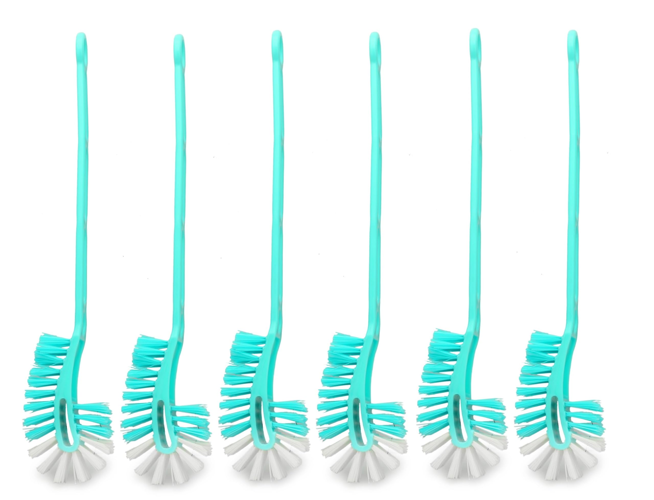Double Hockey Antibacteria Toilet Brush, Toilet Brush for Western and Indian Toilet, Bathroom Brush for Toilet Cleaning - Pack of 6