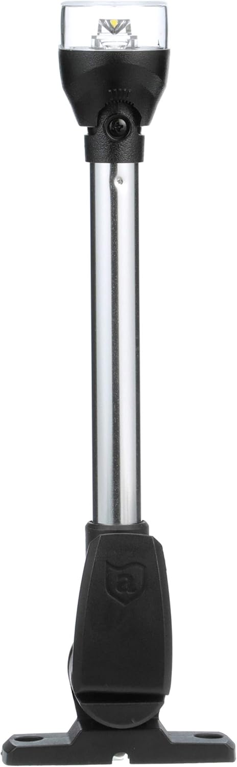 Attwood 5557-PV12A7 - Luz de navegación plegable LED completa, base negra, 12 pulgadas