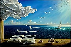 Salvador Dali Canvas: Mesmerizing Dalí Wave Book Canvas Art