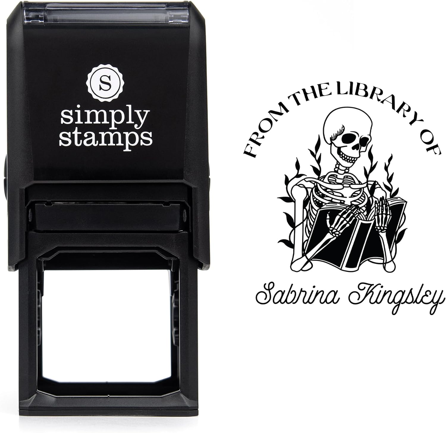from The Library of Embossers & Stamps | Custom Embosser | Custom Stamp | Ex Libris | Great for Personalizing Books, Text Books and Journals and Other Documents (Design 9, Self-Inking Stamp)
