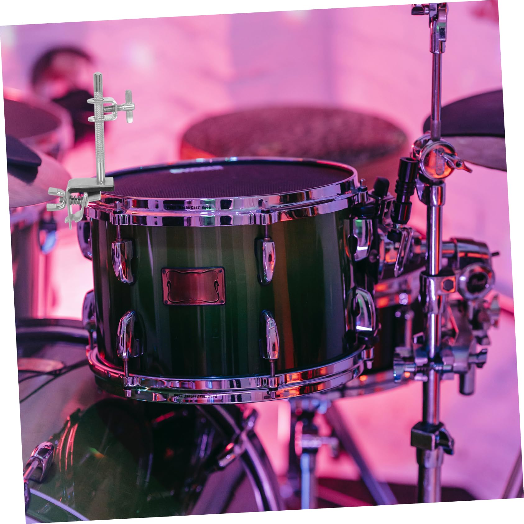 Totority Drum Tilting Accessory Clamp Drum Set Bass Drum Cowbell Clamp Sturdy and Easy to Use Metal Clip