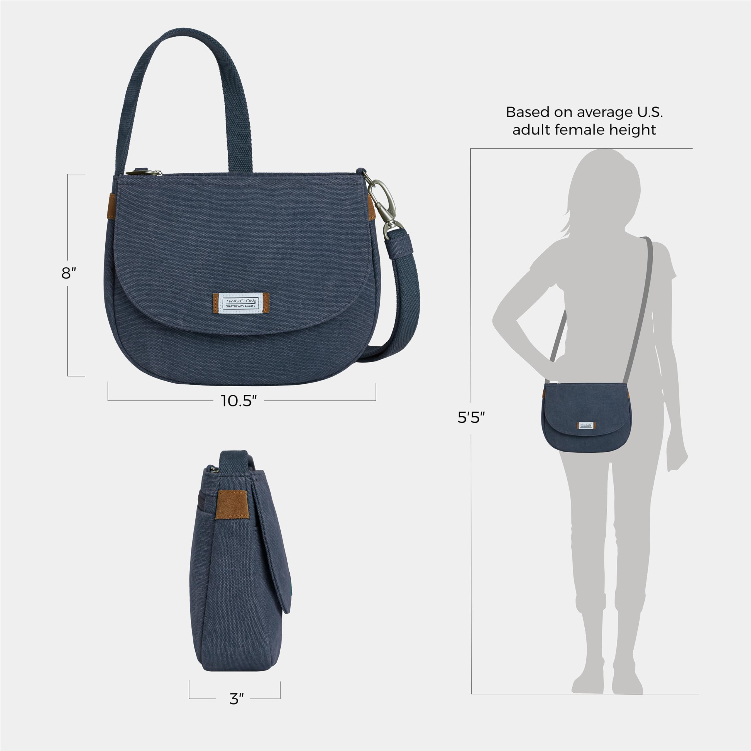Travelon Travelon Anti-theft Heritage Saddle Crossbody Umhängetasche