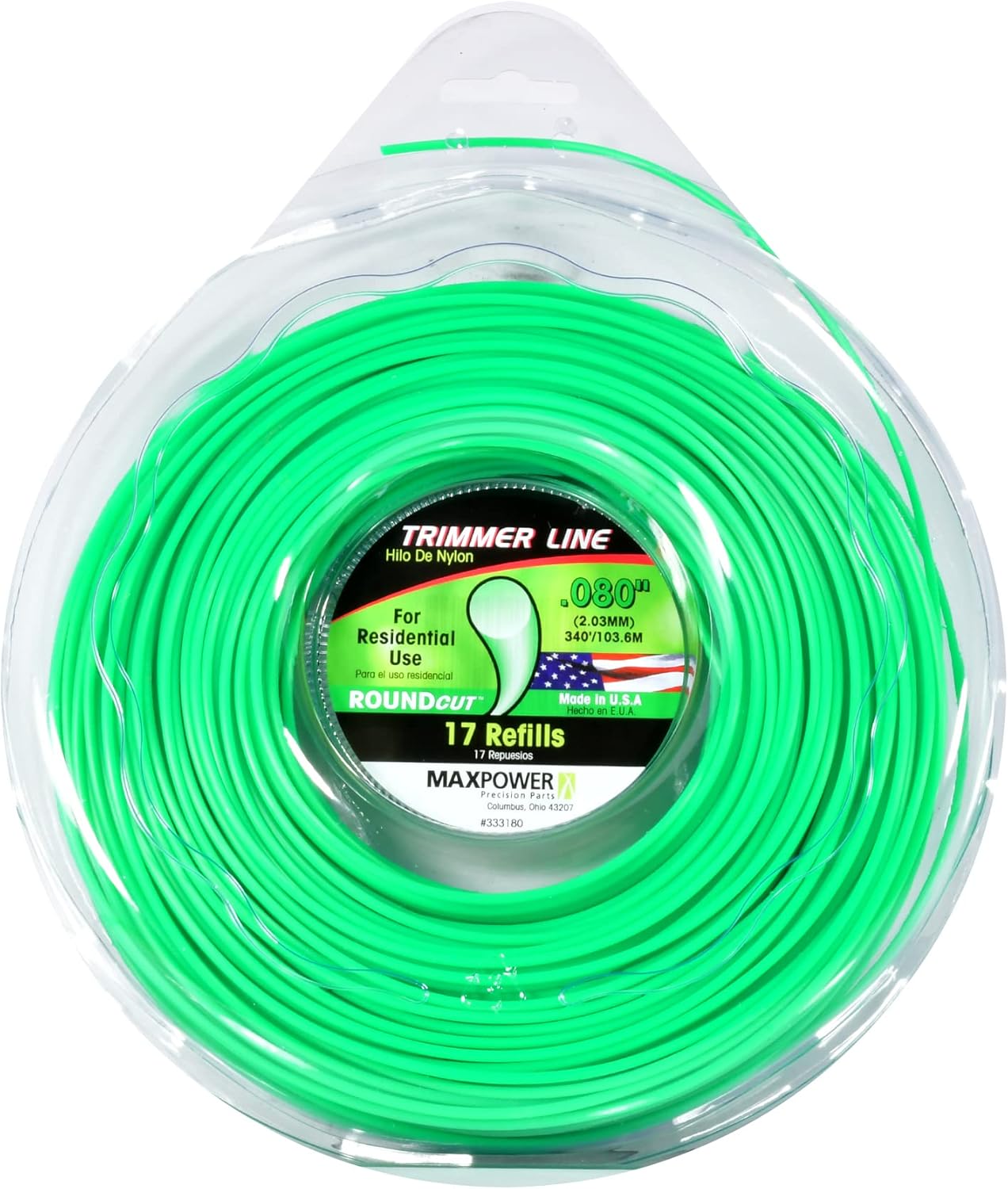 Maxpower 333180 Residential Grade Round .080Inch Trimmer