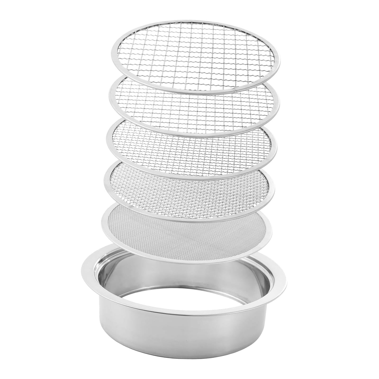 Soil Sifter Riddle Mix Soil Filter Soil Sieve Set for Bonsai Dirt Filtration-image-20