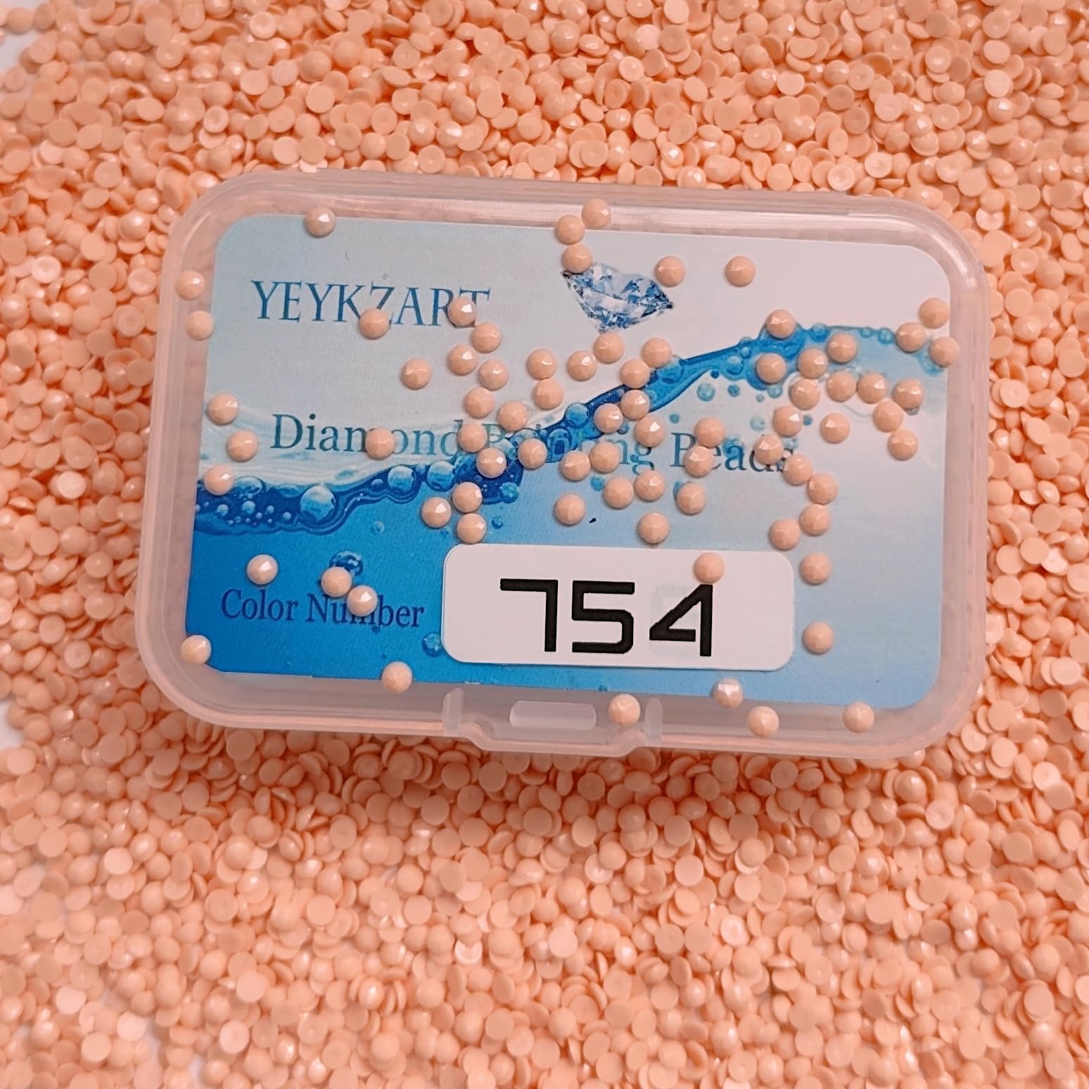 YEYKZART 754 Diamond Painting Replacement Round Diamonds Beads Rhinestones Accessories for Diamond Art Missing Color 3500 PCS โ image 1