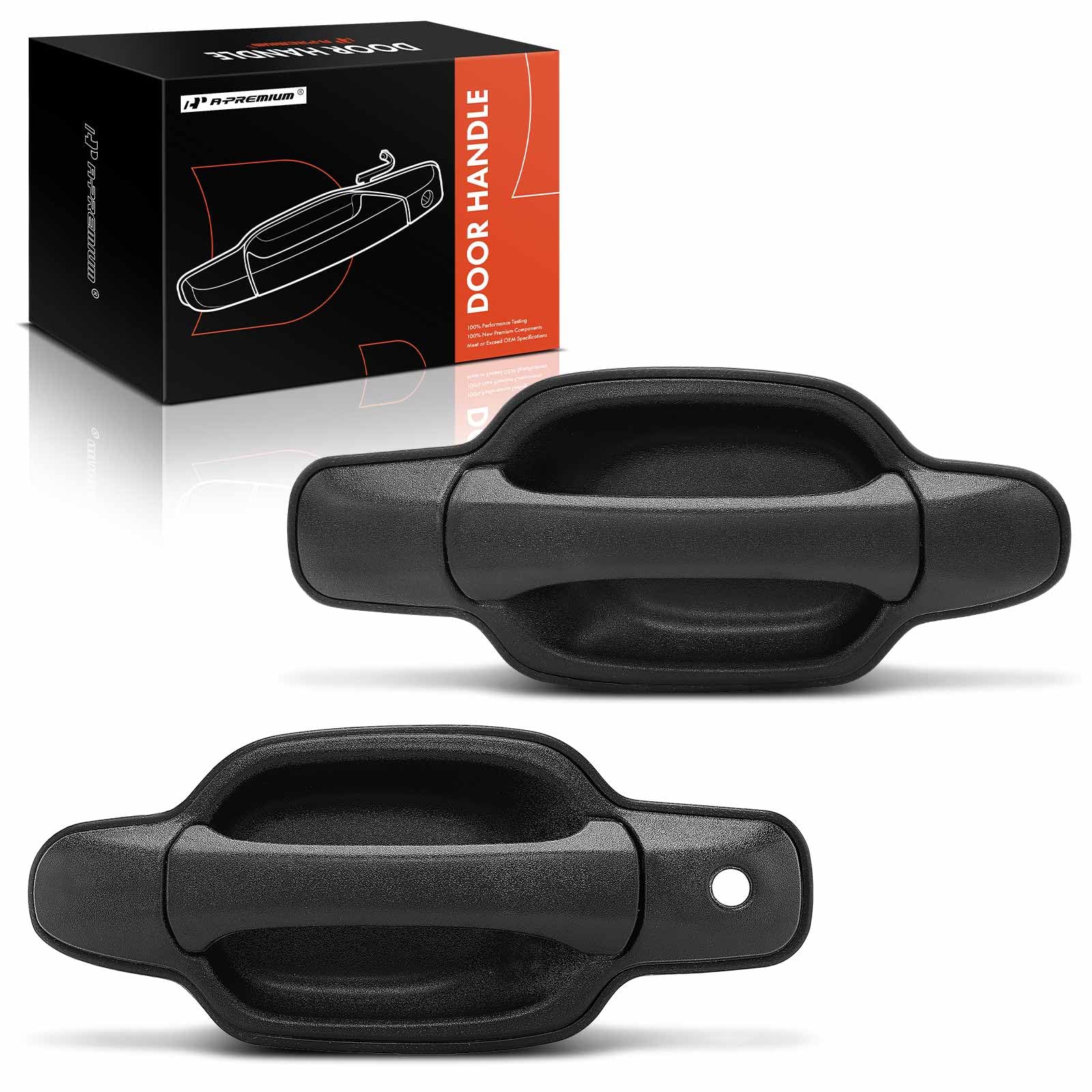 A-Premium Outside Exterior Door Handles Compatible with Chevrolet Colorado & GMC Canyon, 2004-2012, Textured Black, 2-PC Set, Front Driver & Passenger